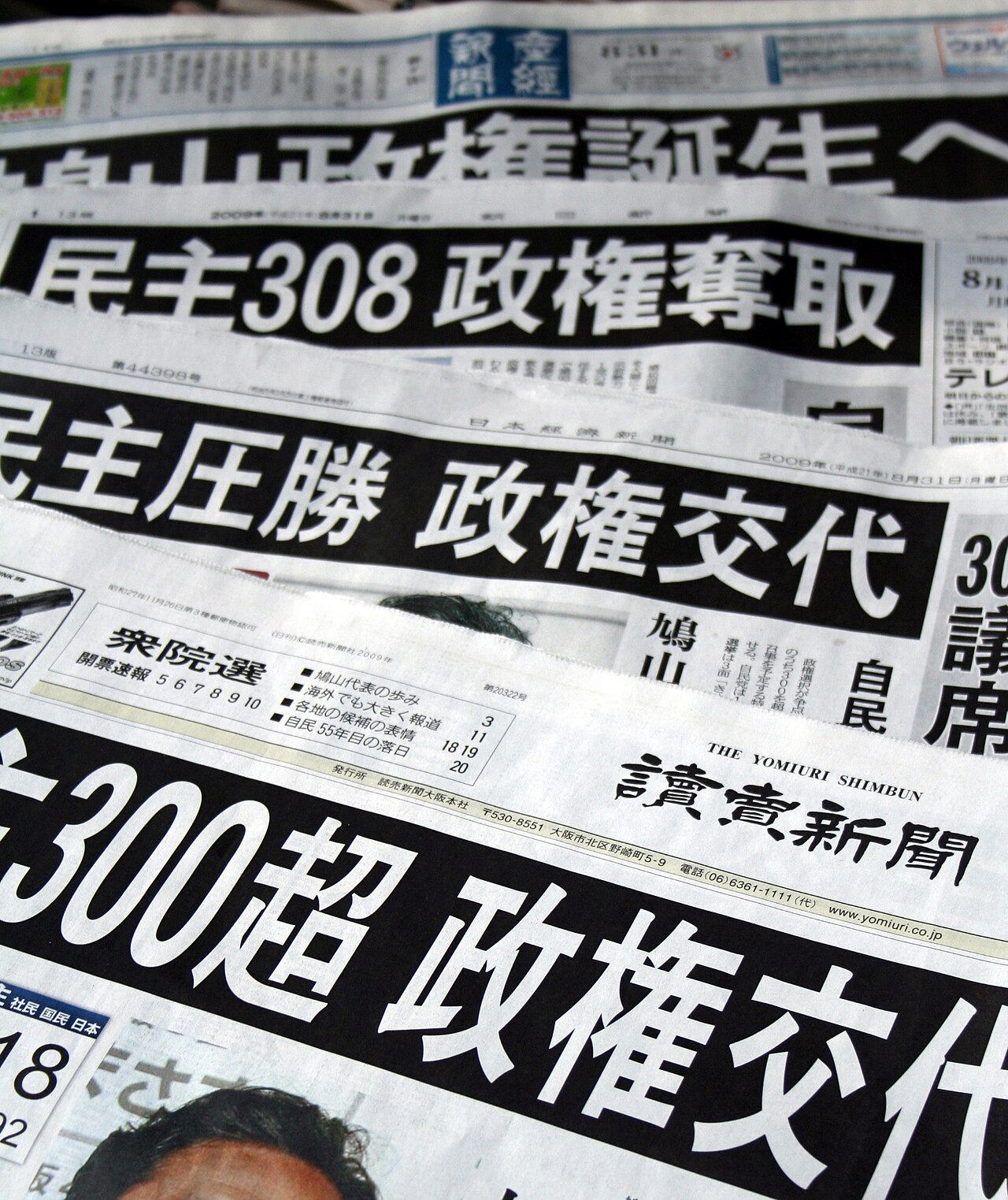 朝刊。私がまず開いたのは、いちばん後ろのページでした。(2009年撮影/Photo: CC BY-SA 3.0, via Wikimedia Commons)