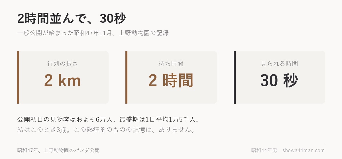 公開初日は約6万人。行列2キロ、待ち2時間、見られる時間は30秒でした。