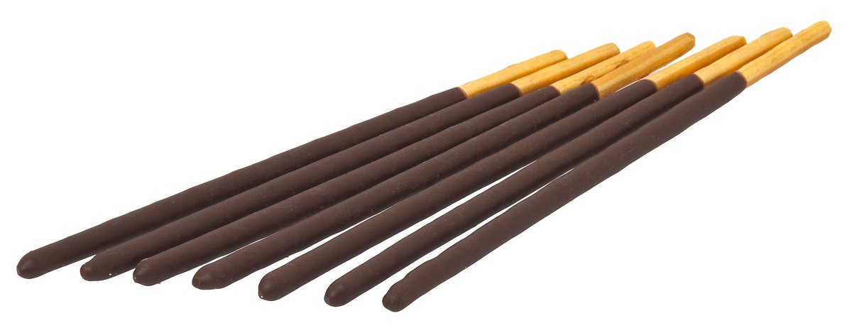 ポッキー。端の部分だけチョコがかかっていない「持つところ」がある。（Photo: Evan-Amos, CC BY-SA 3.0, via Wikimedia Commons）