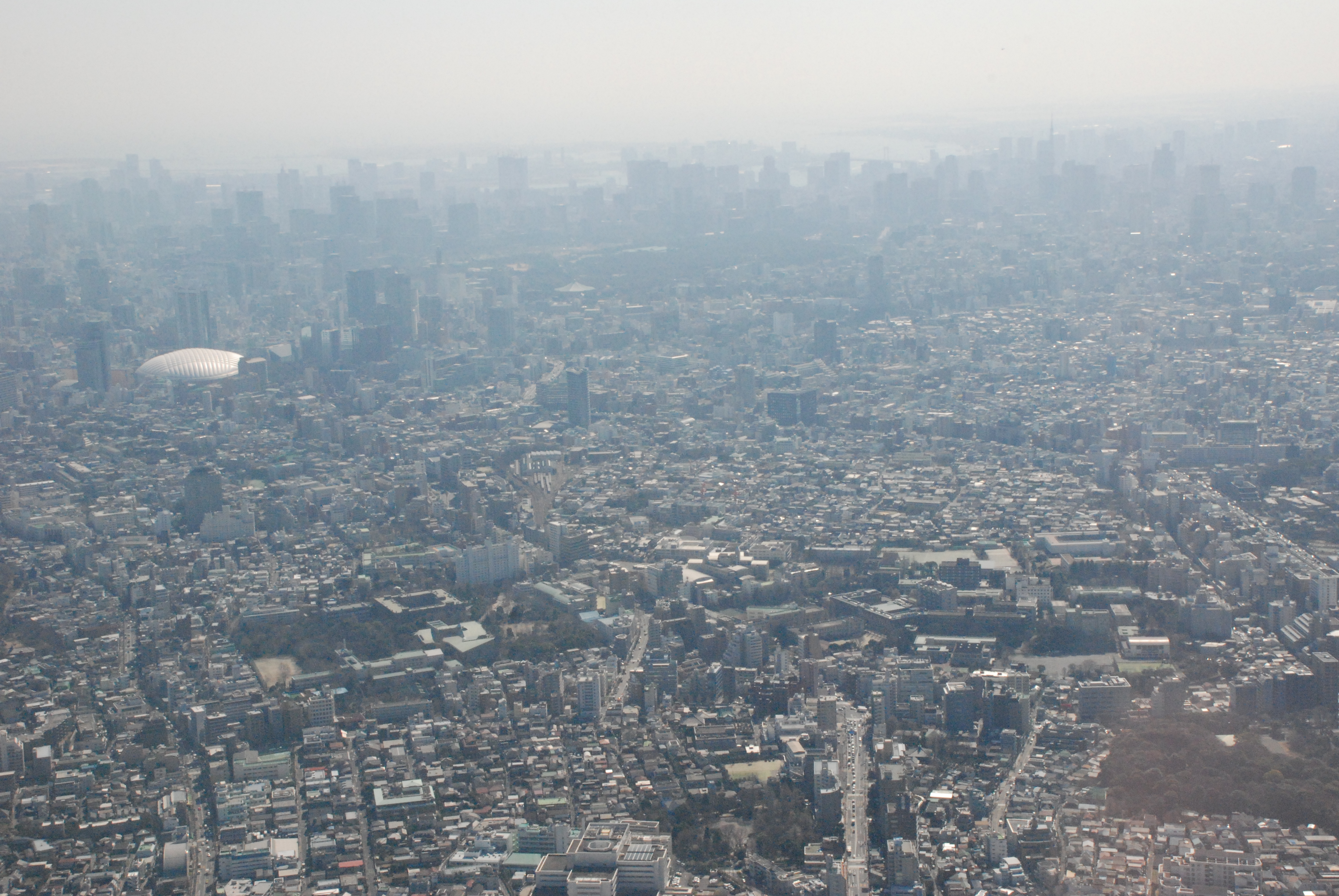 街に立ちこめるスモッグ。「外で遊んではいけません」と言われたあの空の色。
