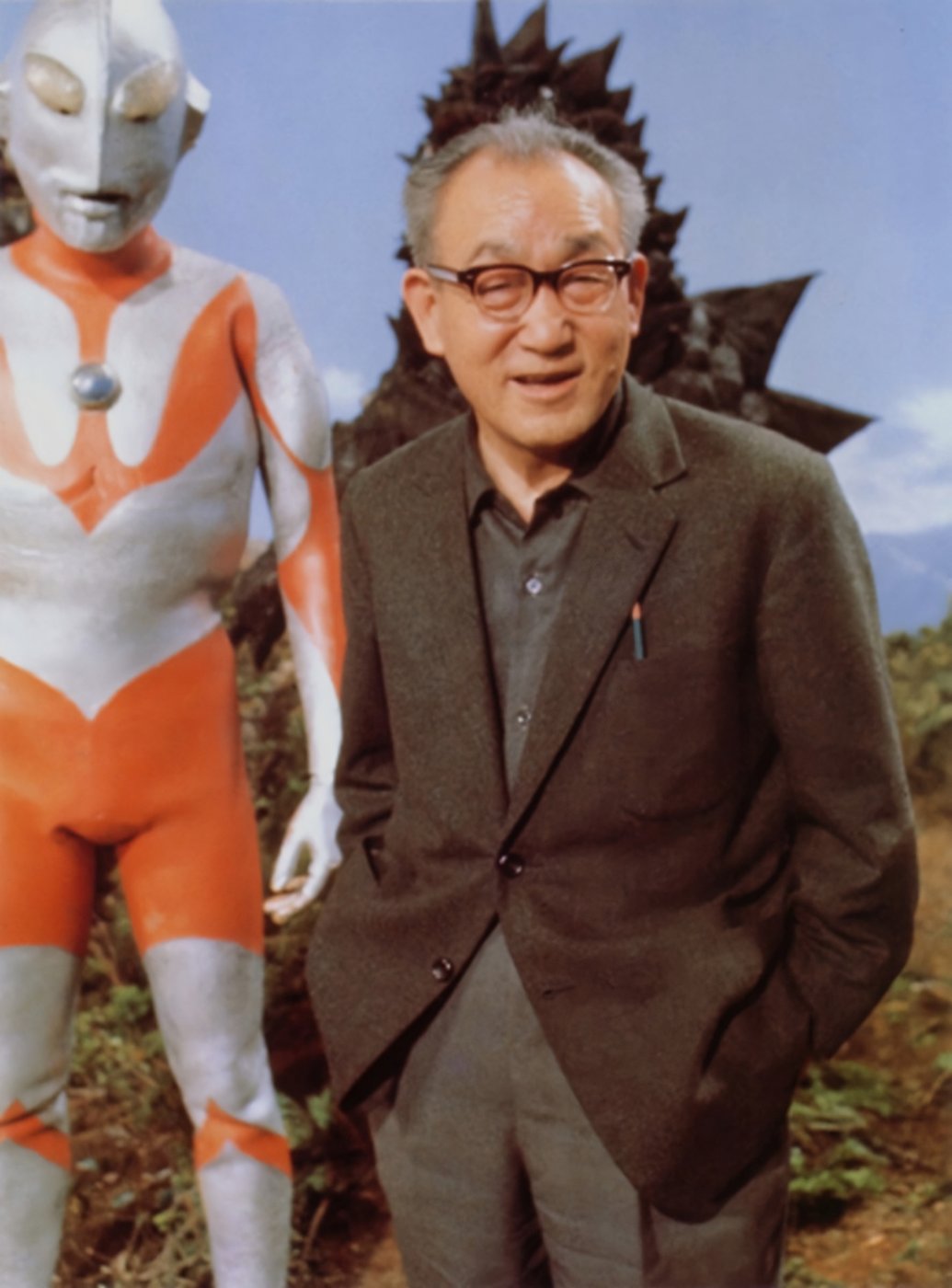 円谷英二と、初代ウルトラマン。この人がいなければ、私の子ども時代はずいぶん違うものになっていたはずだ。(Photo: パブリックドメイン, via Wikimedia Commons)